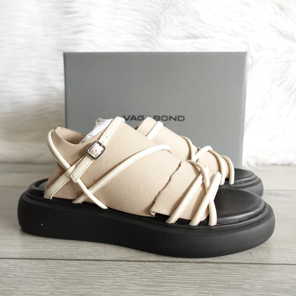 Vagabond Shoemakers Blenda Strappy Sandals Ivory Off-White Spring Summer Casual - Picture 6 of 13